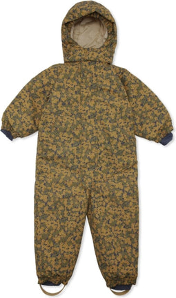 Konges Sløjd Nohr Snowsuit Winter Leaves Mustard - Sneeuwpak - Skipak - Maat 2 jaar