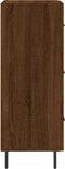vidaXL - Dressoir - 34,5x34x90 - cm - bewerkt - hout - bruin - eikenkleur