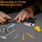 Happy Goods Horloge Gereedschap - 154-delige Horloge Reparatie Set - Horlogeband Inkorter - Horloge Opener - RVS - Bruin