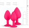 Siliconen Buttplug Met Diamant - Roze