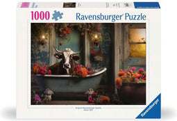 Ravensburger puzzel The cow in the bathtub - Legpuzzel - 1000 stukjes