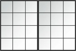 vidaXL - Wandspiegels - 2 - st - 80x60 - cm - metaal - zwart