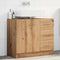 vidaXL - Wastafelkast - 63x30x54 - cm - bewerkt - hout - artisanaal - eikenkleur