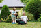 Klein Toys Bosch tuin grasmaaier - speelgoed - licht- en geluidseffecten - groen/rood