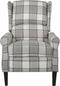 vidaXL Fauteuil stof grijs