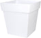 EDA Bloempot Toscane vierkant - kunststof - wit - L32 x B32 x H32 cm - 22 liter - Bloempotten/plantenpotten