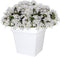 EDA Bloempot Toscane vierkant - kunststof - wit - L32 x B32 x H32 cm - 22 liter - Bloempotten/plantenpotten