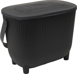 EDA compost design emmer met deksel en filter 10 liter Zwart/Antraciet