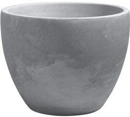 EDA PALMEA Ronde Struikenbak 98 L - met Wielen - Dubbele Wand - Geïntegreerde Waterreserve - Ø 70 x 55 cm - Grijs