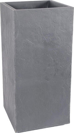 EDA Plantenbak Vulcania stone effect grijs 39,5 x 39,5 x 80 cm 31 liter