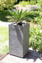 EDA Plantenbak Vulcania stone effect grijs 39,5 x 39,5 x 80 cm 31 liter