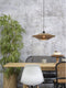 GOOD&MOJO Hanglamp Bali - Bamboe/Zwart - Ø44cm - Scandinavisch,Bohemian - Hanglampen Eetkamer, Slaapkamer, Woonkamer