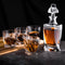 Edam Whiskey Set handgeblazen - 1 Whiskey Decanteer Karaf met 4 Whiskeyglazen - Loodvrij Kristal glas - VDN