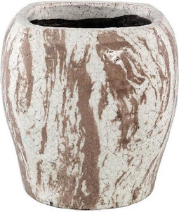 PTMD Brave Bloempot - H23 x Ø22 cm - Terracotta - Bruin