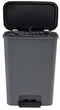 Curver Compatta Prullenbak - 50L - Afvalzakhouder - Grijs/Zwart