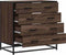 vidaXL - Ladekast - 70x41x70 - cm - bewerkt - hout - bruin - eikenkleur