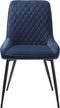 Eetkamerstoel Milton Blauw Velvet - Giga Living