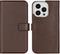 Selencia iPhone 14 Pro - Echt Lederen Bookcase - 3 Pashouders - Bruin