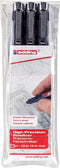edding 1800 precisie fineliner set van 3 (0.2, 0.3, 0.5 mm puntdikte) - zwart - schrijven en schetsen op lichtgekleurd papier - watervaste pigmentinkt