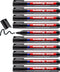 edding 300 permanente marker - zwart - ronde punt - 1,5-3 mm - doos 10 stuks - watervast, sneldrogend - wrijfvast - voor karton, kunststof, hout, metaal, glas