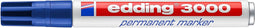 edding 3000 permanent marker rond - Blauw - 1 stuk