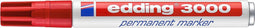 edding 3000 permanent marker rond - Rood - 1 stuk