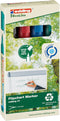 edding 32/4S Ecoline flipchartmarker set - assorti 4 stuks: zwart, rood, blauw, groen -1-5mm