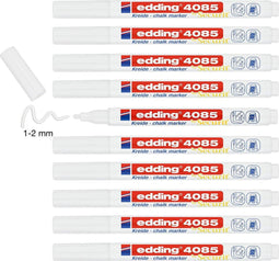 edding 4085 krijtstift wit - ronde punt - 1-2 mm - doos van 10 stuks