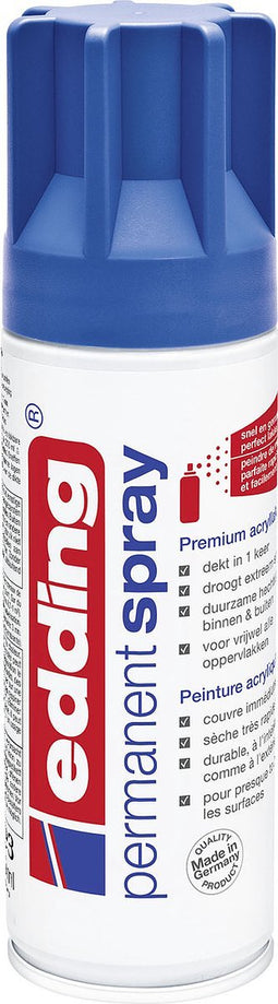 edding 5200 permanent spray premium acrylverf gentiaanblauw mat RAL 5010