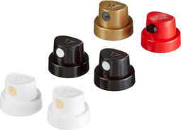 edding 5200 permanent spray spuitkopset - set van 6 spuitkoppen - verwisselbare spuitkoppen in 4 verschillende spuitbreedten – van fijne lijnen (1 cm) tot grote vlakken (14 cm)