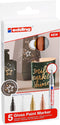 edding 753/5 S glanslakmarker assorti set - kaligrafie punt - 1-2,5 mm - set van 5 stuks