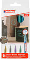 edding 780/5 S glanslakmarkers metallic kleuren set - ronde punt - 0,8 mm - set van 5 stuks