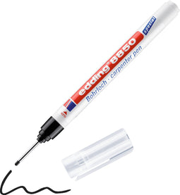 edding 8850/1 Timmermanspotlood - zwart - 1mm punt - tot 20 mm diep gaten markeren - ideaal voor iedere timmerman en bouwvakker