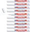 edding 90 glasbord marker - wit - doosje van 10 stuks - ronde punt 2-3 mm