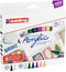 edding Acrylverf starter set Nordic - 8 Acryl markers - Watervast - Inclusief A6-briefkaartenset
