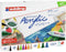 edding Acrylverf stiften starterset - 12 acryl markers - Brede beitelpunt - Inclusief kleurblok
