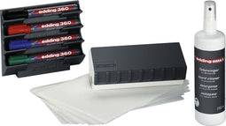edding BMA/15 S - 8 delige starterkit - boardwisser + whiteboard markers