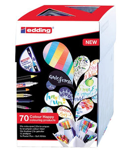 Edding - Brushpen edding 69+1 colour happy 70-delig assorti