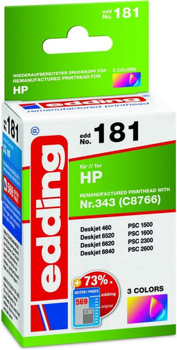 Edding EDD-181 inktcartridge 1 stuk(s) Compatibel Cyaan, Magenta, Geel