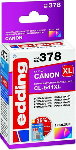 Edding EDD-378 inktcartridge 1 stuk(s) Compatibel Hoog (XL) rendement Cyaan, Magenta, Geel
