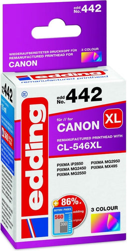Edding EDD-442 inktcartridge 1 stuk(s) Compatibel Cyaan, Magenta, Geel