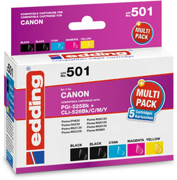 Edding EDD-501 inktcartridge Zwart, Cyaan, Magenta, Geel