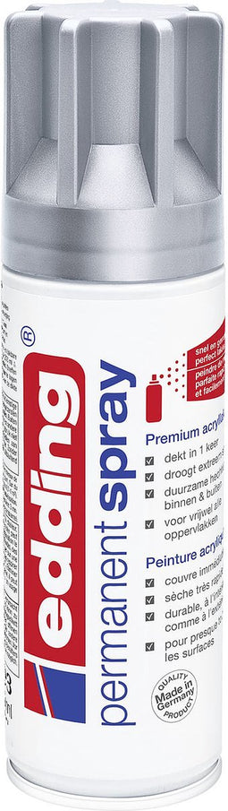 edding Permanent Spray - Spuitbus verf - Kleur: zilver, mat