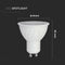V-TAC VT-247-N-N LED Spot Light - GU10 - Lens 110° - IP20 - White - 6W - 445 Lumens - 3000K