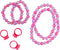 Eddy Toys Beautycase - prinsessen - 25 cm - roze - 19-delig