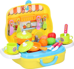 Eddy Toys Keuken Speelset - 38 x 25 x 26.5 CM - In Koffertje - 26 Onderdelen
