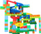 Eddy Toys Knikkerbaan - 248-Delig - met Knikkers - Kunststof - Rood, Geel, Groen, Blauw, Oranje