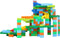 Eddy Toys Knikkerbaan - 248-Delig - met Knikkers - Kunststof - Rood, Geel, Groen, Blauw, Oranje