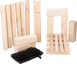 Eddy Toys Kubb Werpspel - Vikingspel - 21-delig - 2-6 Spelers - Medium - Hout