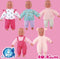 Eddy Toys Poppenkleding - 8 Stuks - Baby Pop - 40-45 CM - Multikleur
